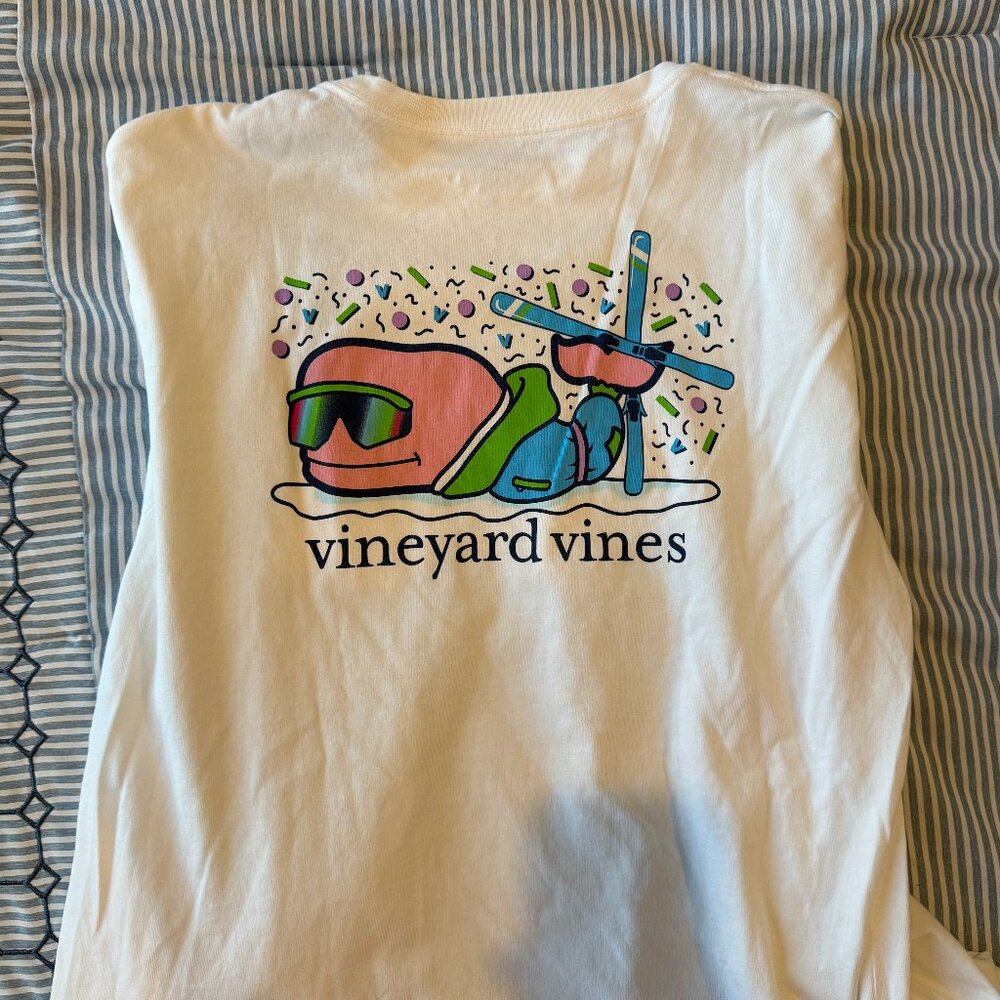 VINEYARD VINES KIDS CHRISTMAS LONG SLEEVE SHIRT, XL